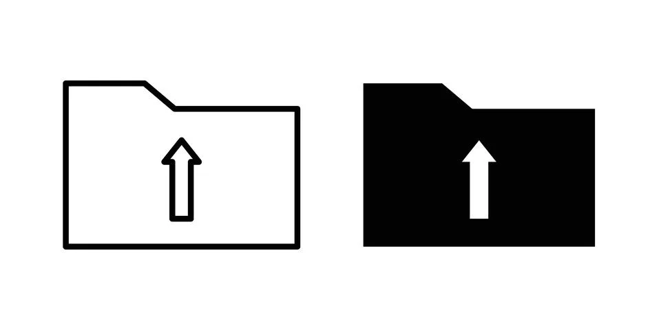 Folder upload icon vector editable eps10 Stock Illustration