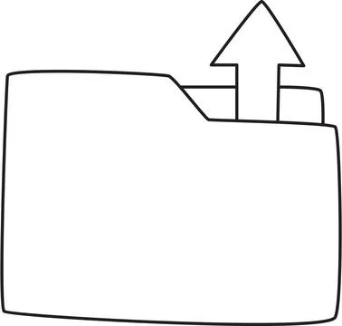 Folder with Upward Arrow Upload Icon Illustration Illustration