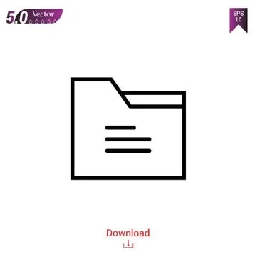 Folder vector icon. Best modern, simple, isolated, flat icon for website design  Stock Illustration