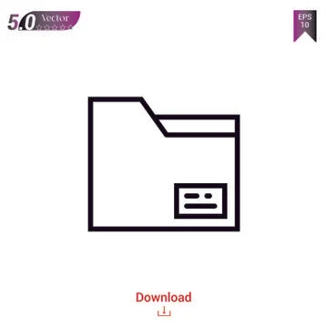 Folder vector icon. Best modern, simple, isolated, flat icon for website design  Stock Illustration