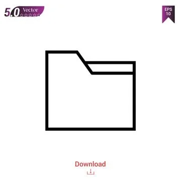 Folder vector icon. Best modern, simple, isolated, flat icon for website design  Stock Illustration