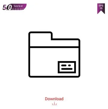 Folder vector icon. Best modern, simple, isolated, flat icon for website design  Stock Illustration