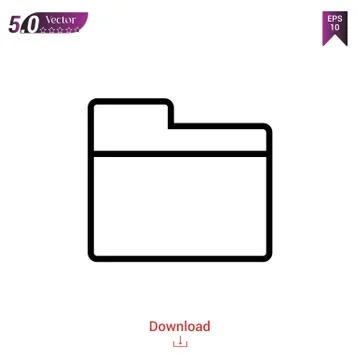 Folder vector icon. Best modern, simple, isolated, flat icon for website design  Stock Illustration
