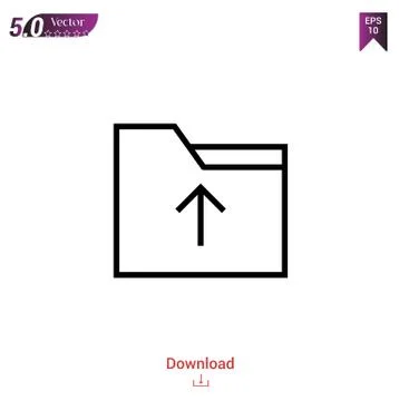 Folder vector icon. Best modern, simple, isolated, flat icon for website design  Stock Illustration