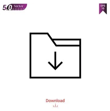 Folder vector icon. Best modern, simple, isolated, flat icon for website design  Stock Illustration