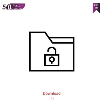 Folder vector icon. Best modern, simple, isolated, flat icon for website design  Stock Illustration
