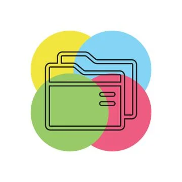 Folder vector icon Stock Illustration