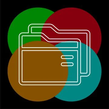 Folder vector icon Stock Illustration