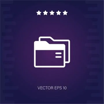 Folder vector icon Stock Illustration