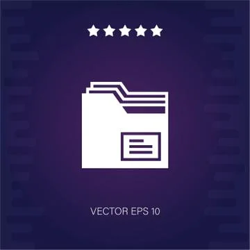 Folder vector icon Stock Illustration