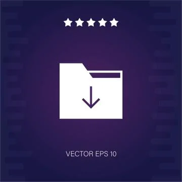 Folder vector icon Illustrazione stock