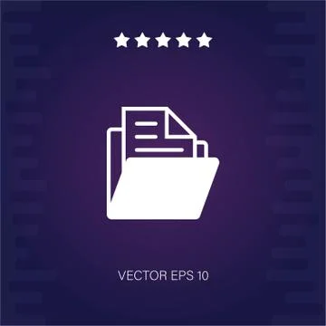 Folder vector icon Stock Illustration
