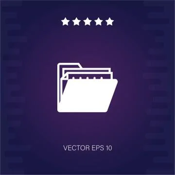 Folder vector icon Stock Illustration