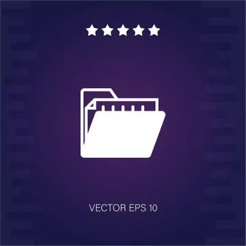 Folder vector icon Stock Illustration