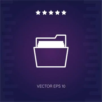 Folder vector icon Stock Illustration