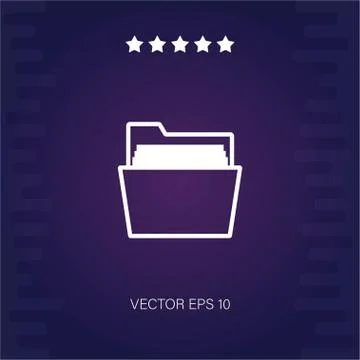 Folder vector icon Stock Illustration