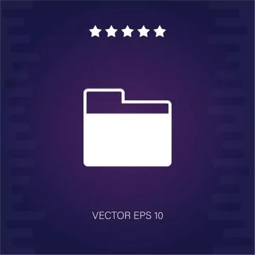 Folder vector icon Illustrazione stock