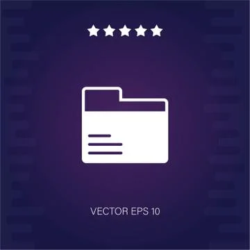 Folder vector icon Stock Illustration