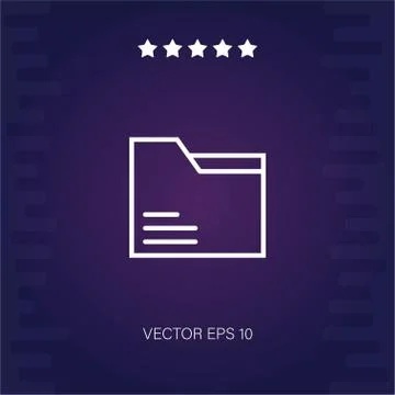 Folder vector icon Stock Illustration