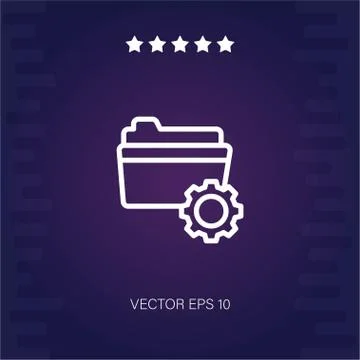 Folder vector icon Stock Illustration