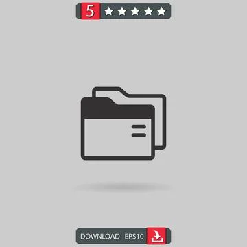 Folder vector icon Stock Illustration