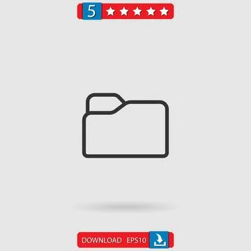 Folder vector icon Illustrazione stock