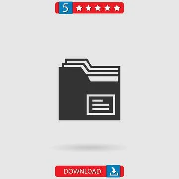 Folder vector icon Stock Illustration
