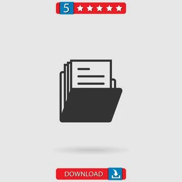 Folder vector icon Stock Illustration