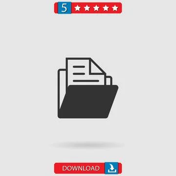 Folder vector icon Stock Illustration