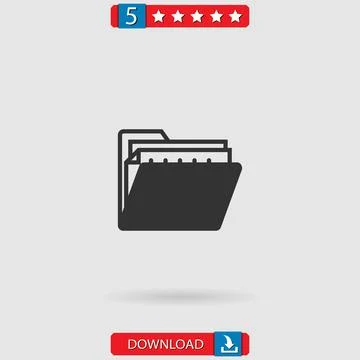Folder vector icon Stock Illustration