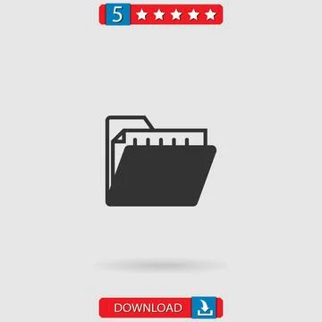 Folder vector icon Stock Illustration