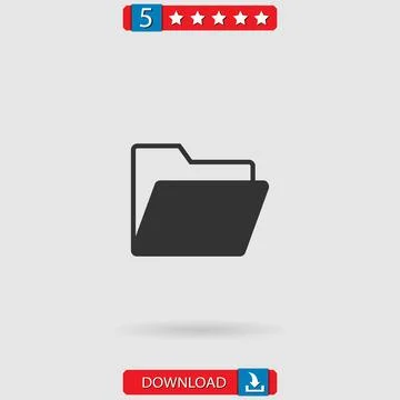 Folder vector icon Stock Illustration
