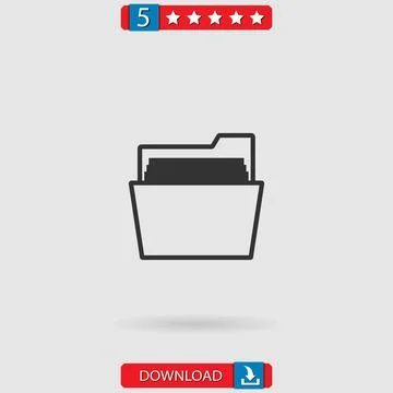 Folder vector icon Stock Illustration