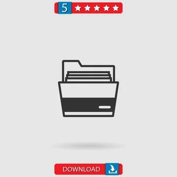 Folder vector icon Stock Illustration
