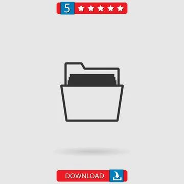 Folder vector icon Stock Illustration