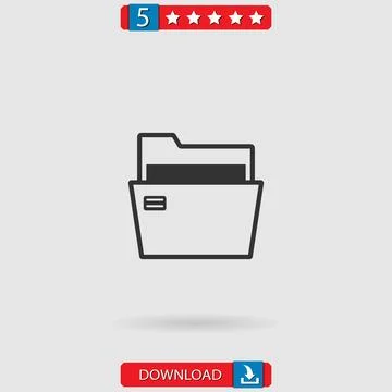 Folder vector icon Stock Illustration