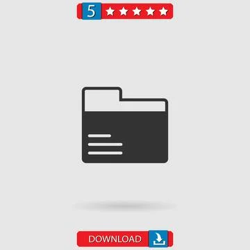 Folder vector icon Stock Illustration