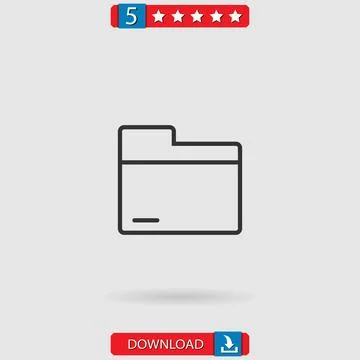Folder vector icon Stock Illustration