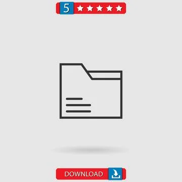 Folder vector icon Stock Illustration