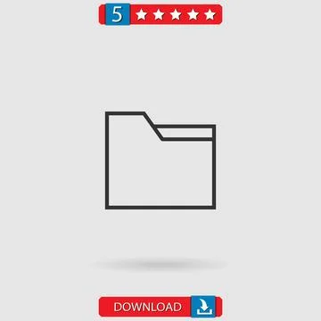 Folder vector icon Stock Illustration