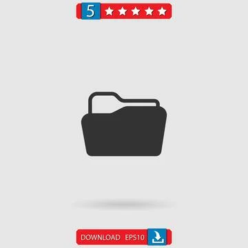 Folder vector icon Illustrazione stock