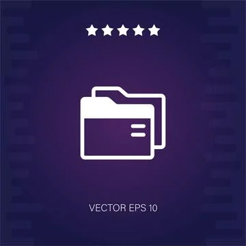 Folder vector icon Illustrazione stock