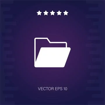 Folder vector icon Stock Illustration