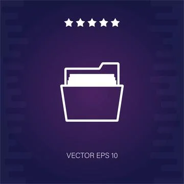 Folder vector icon Stock Illustration