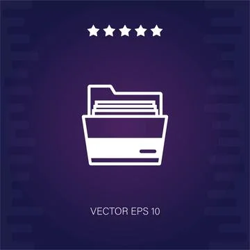 Folder vector icon Stock Illustration