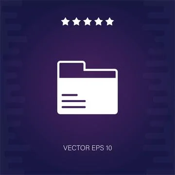 Folder vector icon Stock Illustration