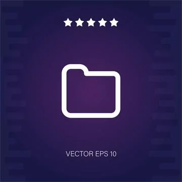 Folder vector icon Illustrazione stock