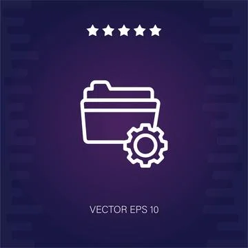 Folder vector icon Stock Illustration