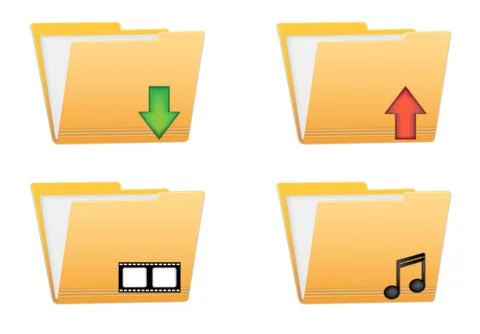 Folder vector icons Stock Illustration