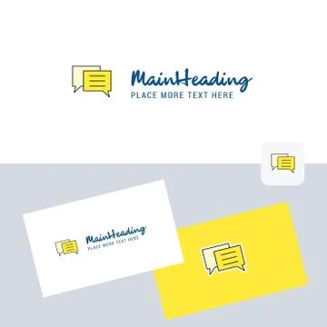 Folder vector logotype with business card template. Elegant corporate identit Stock Illustration